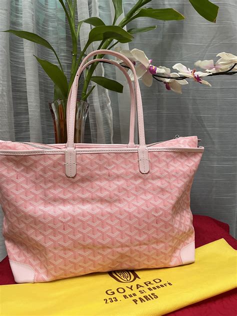 pinke goyard|Goyard tote pink.